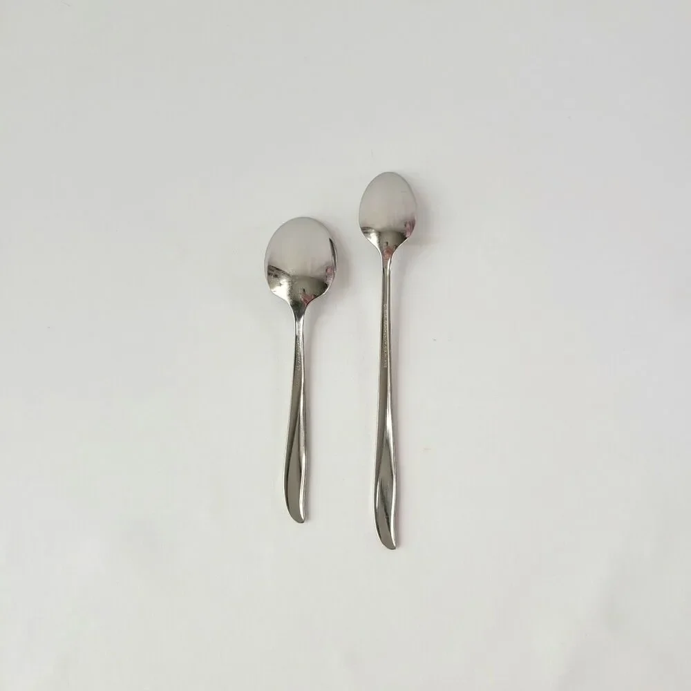Vintage Oneida Twin Star Flatware Community Stainless Iced Tea Soup Spoon Atomic
